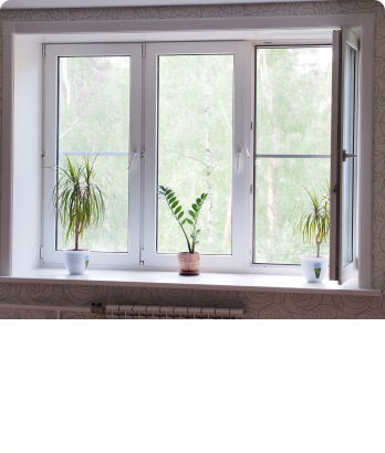 двухстворчатое пластиковое окно